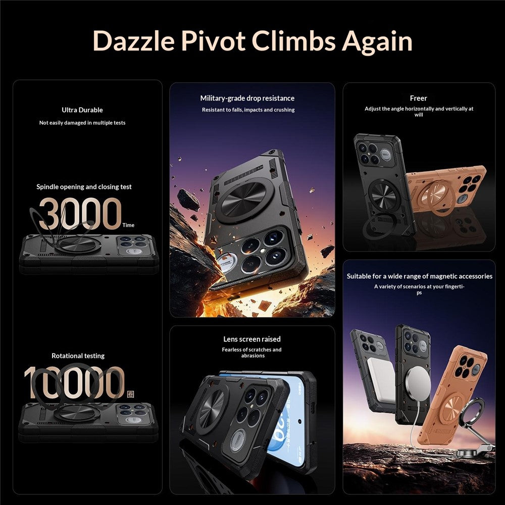 For Xiaomi Poco F8 Ultra / Redmi K90 Pro Max 5G Magnetic Case 360° Rotating Ring Kickstand TPU Phone Cover
