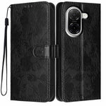 For Xiaomi Redmi A5 NFC (EU) (173.45mm) Wallet Case Imprint Floral PU Leather Stand Flip Phone Cover with Wrist Strap