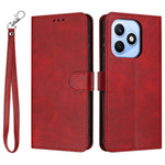 For Honor X8d 4G Wallet Case Flip Stand Calf Texture PU Leather Phone Cover with Strap