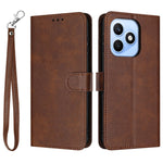 For Honor X8d 4G Wallet Case Flip Stand Calf Texture PU Leather Phone Cover with Strap