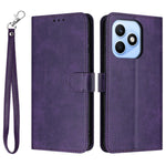 For Honor X8d 4G Wallet Case Flip Stand Calf Texture PU Leather Phone Cover with Strap