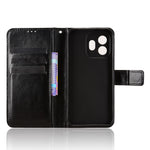 OnePlus 15T 5G PU-läderskal med rem Crazy Horse Texture Phone Wallet Cover