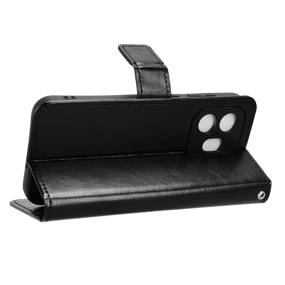 OnePlus 15T 5G PU-läderskal med rem Crazy Horse Texture Phone Wallet Cover