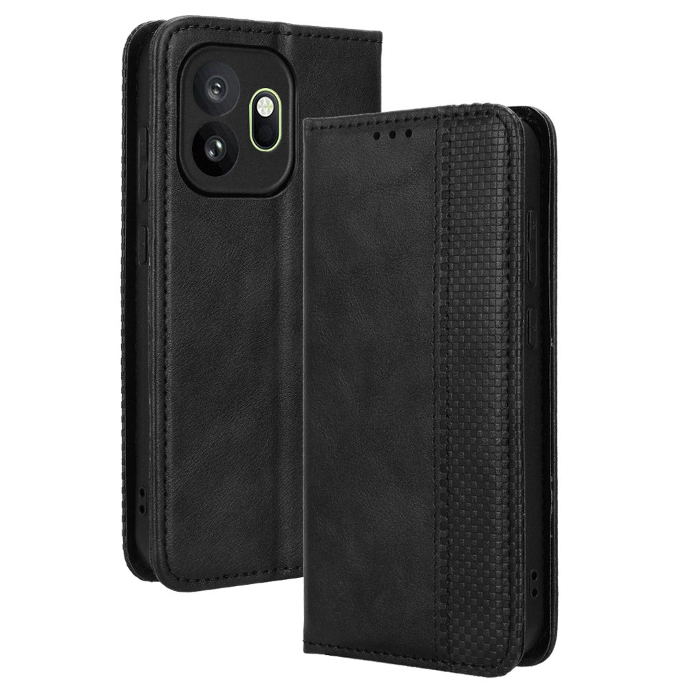 For OnePlus 15T 5G Leather Case Wallet Stand Retro Texture Phone Cover
