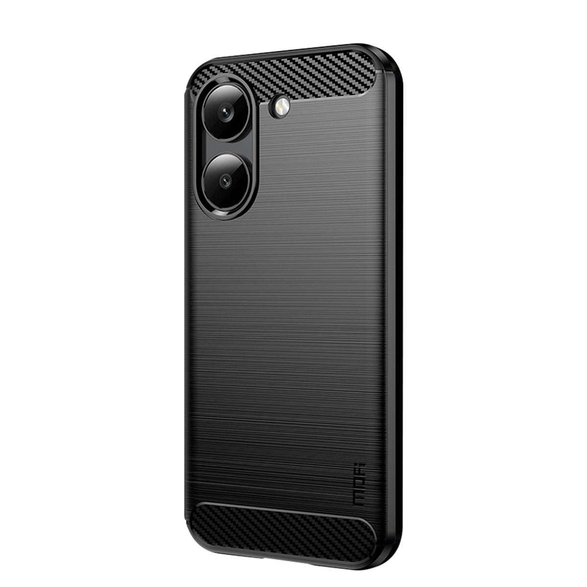 Mofi For Xiaomi Redmi Turbo 5 5G Back Cover Brushed Texture Carbon Fiber Soft TPU Case