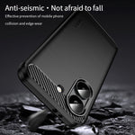 Mofi For Xiaomi Redmi Turbo 5 5G Back Cover Brushed Texture Carbon Fiber Soft TPU Case