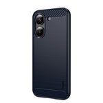 Mofi For Xiaomi Redmi Turbo 5 5G Back Cover Brushed Texture Carbon Fiber Soft TPU Case