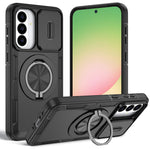 Til Samsung Galaxy A56 5G / Galaxy A36 5G Magnetisk Cover med Skydbart Kameralåg, Roterende Støttefod i PC + TPU