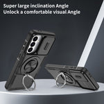 Til Samsung Galaxy A56 5G / Galaxy A36 5G Magnetisk Cover med Skydbart Kameralåg, Roterende Støttefod i PC + TPU
