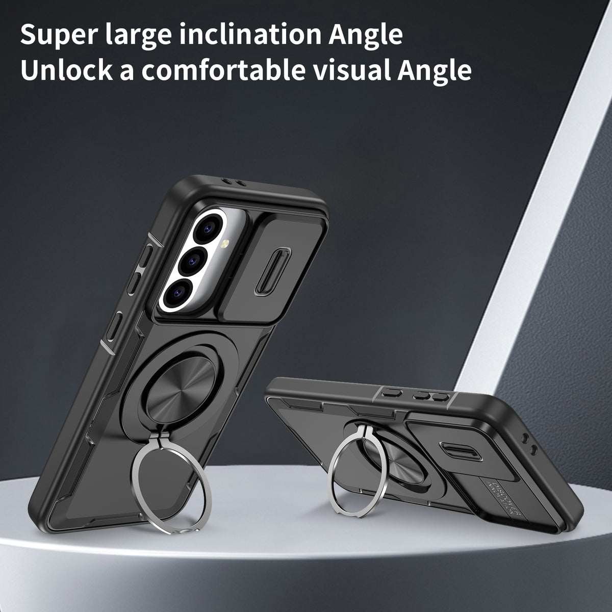 Til Samsung Galaxy A56 5G / Galaxy A36 5G Magnetisk Cover med Skydbart Kameralåg, Roterende Støttefod i PC + TPU
