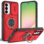 Til Samsung Galaxy A56 5G / Galaxy A36 5G Magnetisk Cover med Skydbart Kameralåg, Roterende Støttefod i PC + TPU
