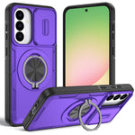 Til Samsung Galaxy A56 5G / Galaxy A36 5G Magnetisk Cover med Skydbart Kameralåg, Roterende Støttefod i PC + TPU