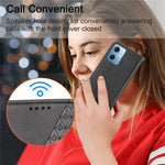 PU Leather Case for Xiaomi Redmi Note 12 5G (Global) / (India) / (China) / Poco X5 5G , Wallet Phone Stand Calf Texture Magnetic Closure Imprinted Rhombus Pattern Cover