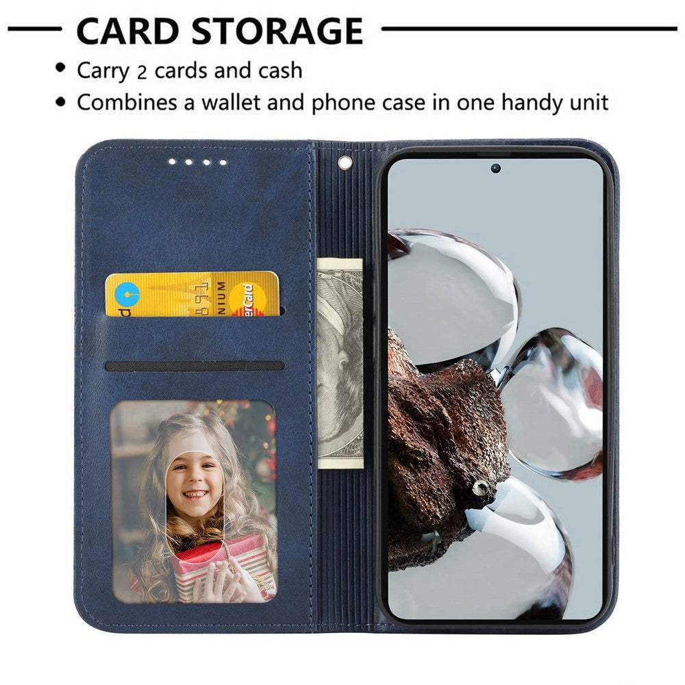 For Xiaomi Redmi Note 12 Pro 5G  / Note 12 Pro Speed 5G / Poco X5 Pro 5G Imprinted Rhombus Pattern Stand Calf Texture Cover PU Leather Wallet Magnetic Closure Case