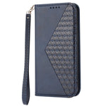 For Xiaomi Redmi Note 12 Pro 5G  / Note 12 Pro Speed 5G / Poco X5 Pro 5G Imprinted Rhombus Pattern Stand Calf Texture Cover PU Leather Wallet Magnetic Closure Case