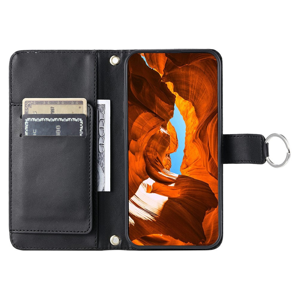 For Honor Magic8 Pro 5G Crossbody Leather Case Ring Buckle Wallet Stand Rhombus Mobile Cover