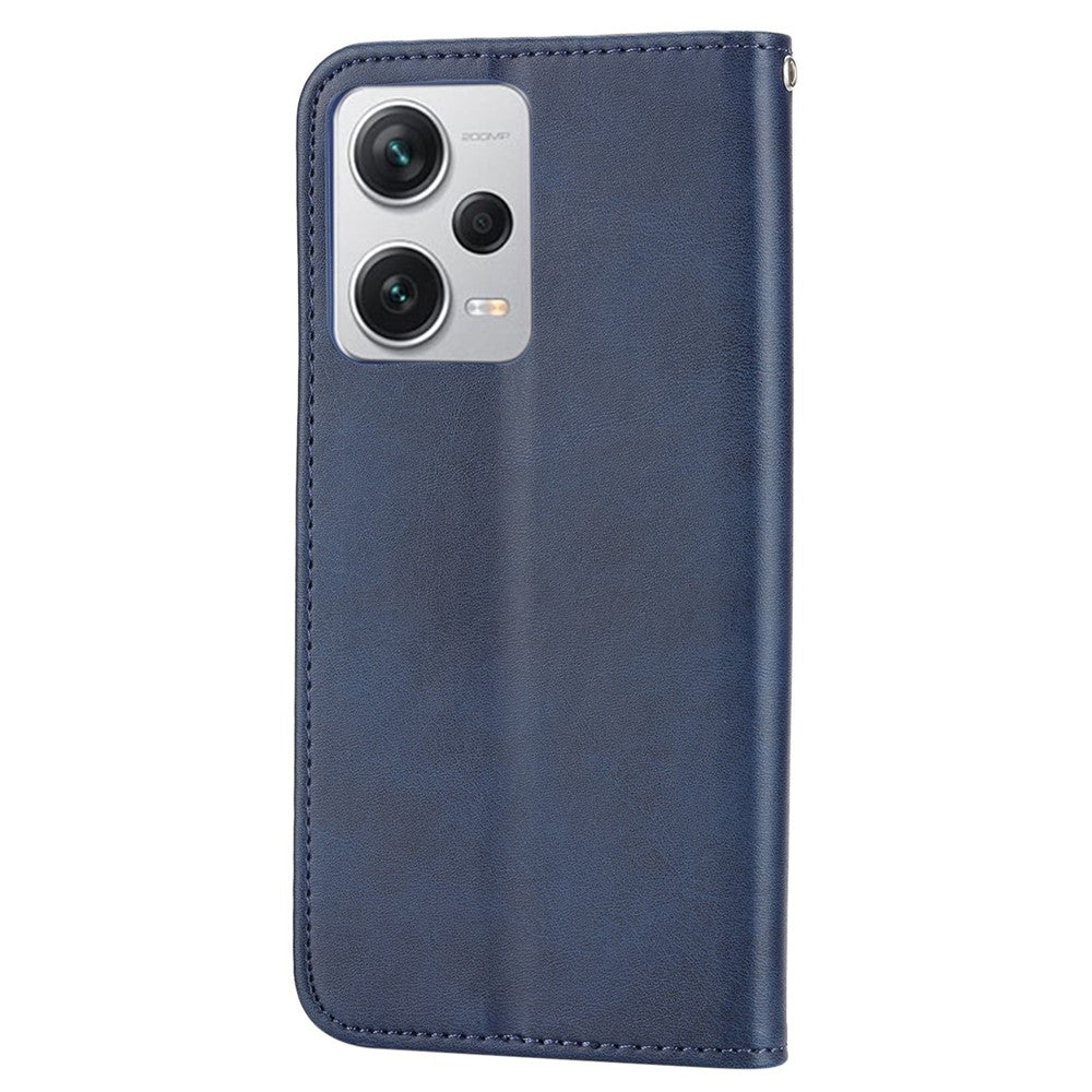 Xiaomi Redmi Note 12 Pro+ 5G Dammtät PU-läderskal Plånbok Magnetstängning Präglat Rombmönster Stativkalvtextur Skal