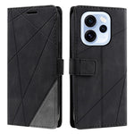 Case For Oppo Reno15 F 5G  /  Reno15 FS 5G Imprinted Lines PU Leather Splicing Wallet Phone Cover