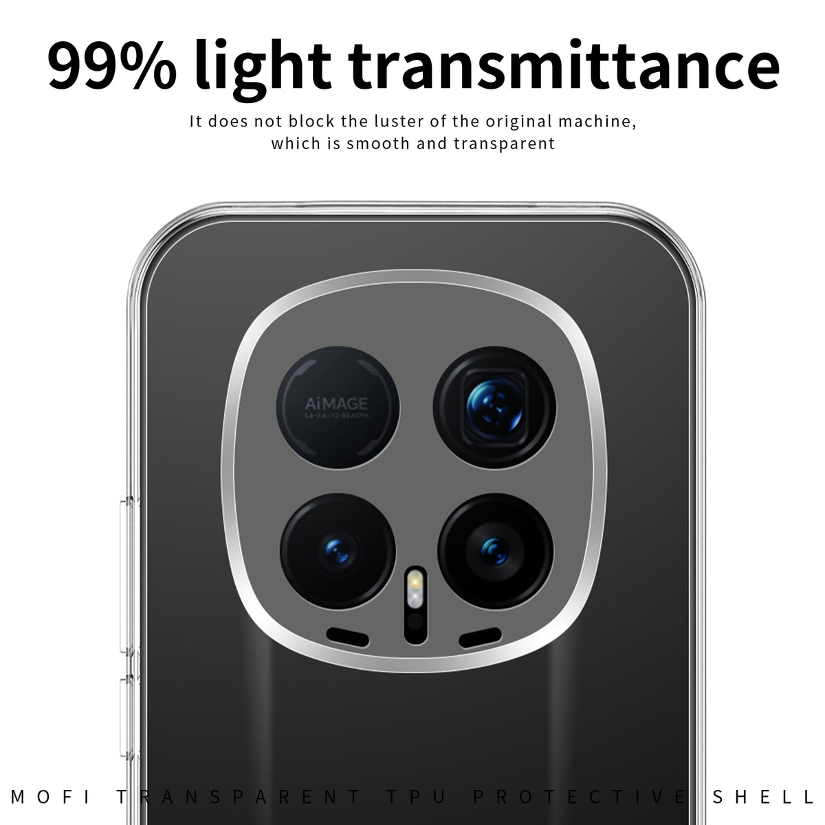 Mofi For Honor Magic8 RSR Porsche Design 5G Clear Phone Case Ultra-Thin TPU Phone Back Cover