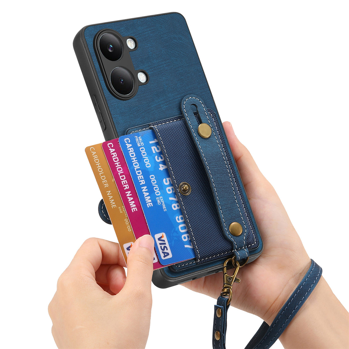 For Xiaomi Redmi Turbo 5 Max 5G / Xiaomi Poco X8 Pro Max 5G Retro PU Leather Back Cover with Card Holder and Wristband Kickstand