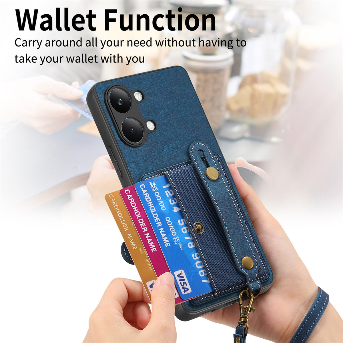 For Xiaomi Redmi Turbo 5 Max 5G / Xiaomi Poco X8 Pro Max 5G Retro PU Leather Back Cover with Card Holder and Wristband Kickstand