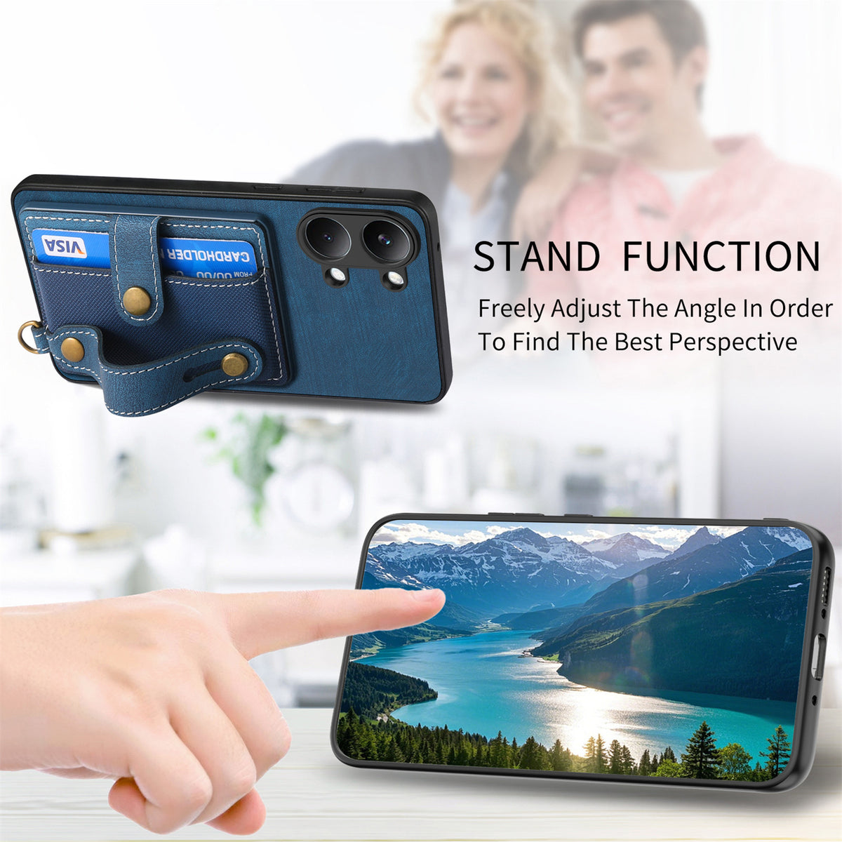 For Xiaomi Redmi Turbo 5 Max 5G / Xiaomi Poco X8 Pro Max 5G Retro PU Leather Back Cover with Card Holder and Wristband Kickstand