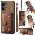 For Xiaomi Redmi Turbo 5 Max 5G / Xiaomi Poco X8 Pro Max 5G Retro PU Leather Back Cover with Card Holder and Wristband Kickstand