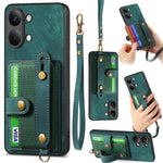 For Xiaomi Redmi Turbo 5 Max 5G / Xiaomi Poco X8 Pro Max 5G Retro PU Leather Back Cover with Card Holder and Wristband Kickstand