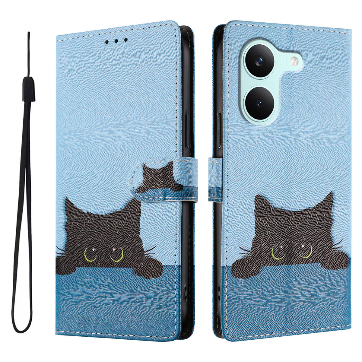 For Xiaomi Poco X8 Pro 5G / Xiaomi Redmi Turbo 5 5G Case Pattern Print PU Leather Wallet Phone Cover with Wrist Strap