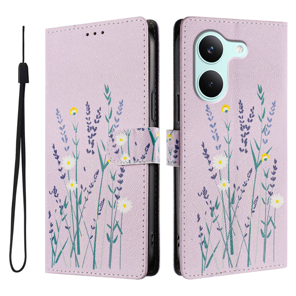For Xiaomi Poco X8 Pro 5G / Xiaomi Redmi Turbo 5 5G Case Pattern Print PU Leather Wallet Phone Cover with Wrist Strap