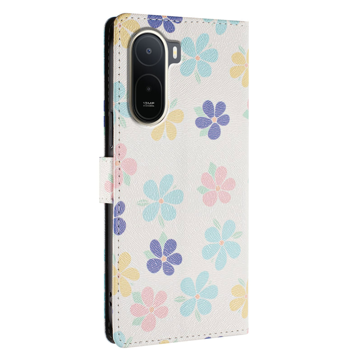 For Xiaomi Redmi A7 Pro 4G (171.56mm) / Poco C85x 5G Case Pattern Print PU Leather Wallet Phone Cover with Wrist Strap