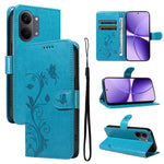 For Xiaomi Poco X8 Pro Max 5G / Xiaomi Redmi Turbo 5 Max 5G PU Leather Cases Flower Pattern Wallet Stand Phone Cover with Strap