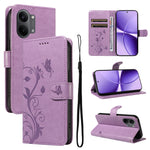 For Xiaomi Poco X8 Pro Max 5G / Xiaomi Redmi Turbo 5 Max 5G PU Leather Cases Flower Pattern Wallet Stand Phone Cover with Strap