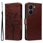 For Xiaomi Poco X8 Pro 5G / Xiaomi Redmi Turbo 5 5G Phone Case with Stand Cat Tree Pattern Leather Wallet Mobile Cover