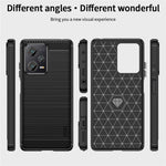 MOFI JK TPU Series-1 for Xiaomi Redmi Note 12 Pro+ 5G Carbon Fiber Texture Flexible TPU Case Anti-scratch Brushed Phone Back Cover