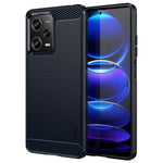 MOFI JK TPU Series-1 for Xiaomi Redmi Note 12 Pro+ 5G Carbon Fiber Texture Flexible TPU Case Anti-scratch Brushed Phone Back Cover