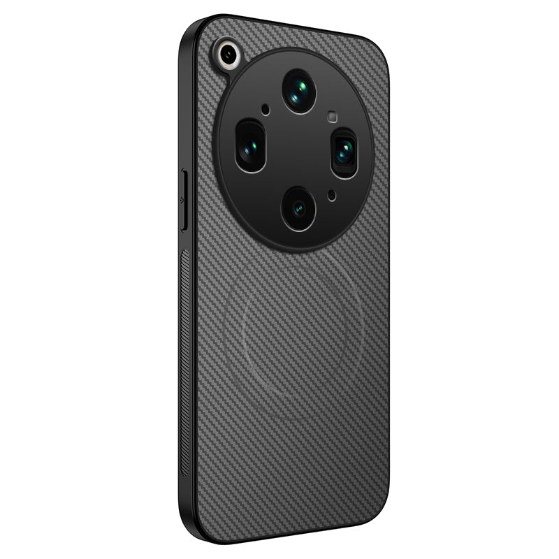 WANLONFENG For Oppo Find X9 Ultra 5G TQ Series Magnetic Case Carbon Fiber Texture PC TPU Phone Cover