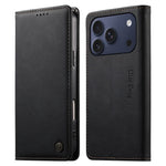 DIERFENG DF-019 for iPhone 18 Pro / 17 Pro Leather Wallet Case Card Slots RFID Blocking Magnetic Flip Cover