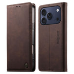 DIERFENG DF-019 for iPhone 18 Pro / 17 Pro Leather Wallet Case Card Slots RFID Blocking Magnetic Flip Cover