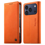 DIERFENG DF-019 for iPhone 18 Pro / 17 Pro Leather Wallet Case Card Slots RFID Blocking Magnetic Flip Cover
