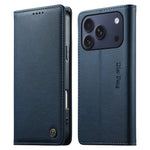DIERFENG DF-019 for iPhone 18 Pro / 17 Pro Leather Wallet Case Card Slots RFID Blocking Magnetic Flip Cover