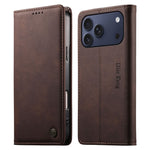 DIERFENG DF-019 til iPhone 18 Pro Max / 17 Pro Max Læderpung Etui Kortlommer RFID-Blokering Magnetisk Flip Cover