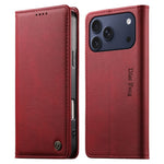 DIERFENG DF-019 til iPhone 18 Pro Max / 17 Pro Max Læderpung Etui Kortlommer RFID-Blokering Magnetisk Flip Cover