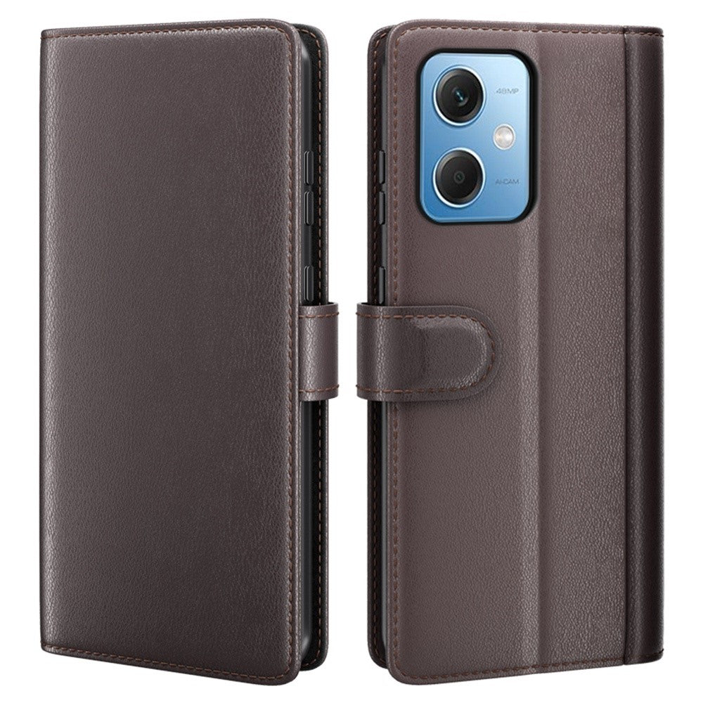 For Xiaomi Redmi Note 12 5G (Global) / (India) / (China) / Poco X5 5G Case Genuine Split Leather Phone Cover with Wallet