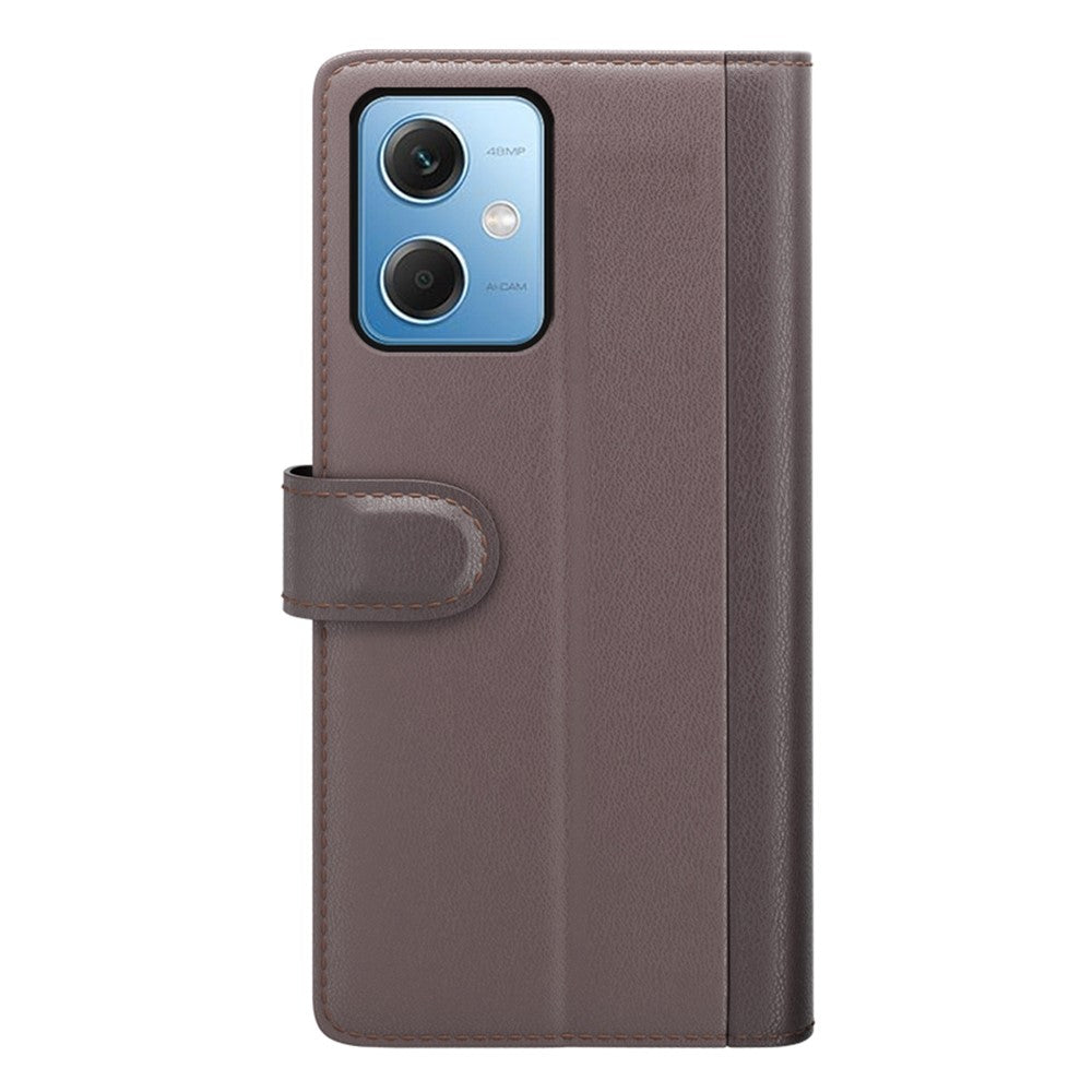 Xiaomi Redmi Note 12 5G (Global) / (Indien) / (Kina) / Poco X5 5G-skal i äkta splitläder med plånbok