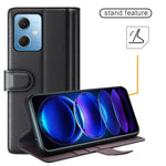 For Xiaomi Redmi Note 12 5G (Global) / (India) / (China) / Poco X5 5G Case Genuine Split Leather Phone Cover with Wallet
