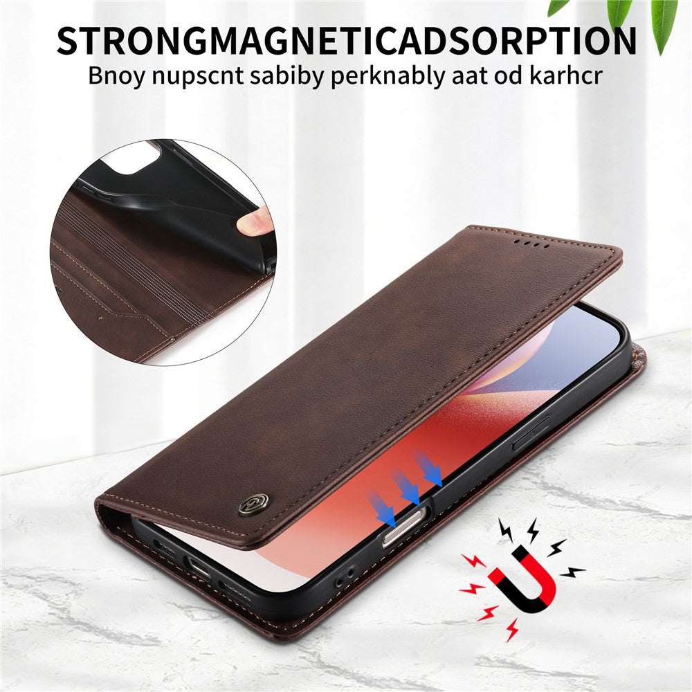 DIERFENG DF-019 för Oppo Reno15 F 5G Läderplånboksfodral Magnetiskt Flipfodral med Kortplatser RFID-blockering