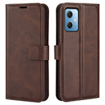 Mobilmobilskal för Xiaomi Redmi Note 12 5G (Global) / (Indien) / (Kina) / Poco X5 5G PU-läder, kalvtextur, stativ, magnetiskt fällbart mobilskal