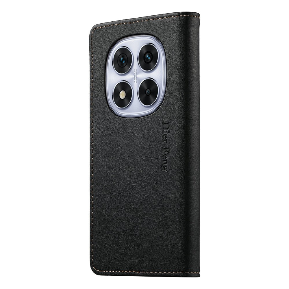 DIERFENG DF-019 Leather Wallet Case for Xiaomi Redmi Note 14 Pro 5G  /  Poco X7 5G Card Slots RFID Blocking Magnetic Flip Cover