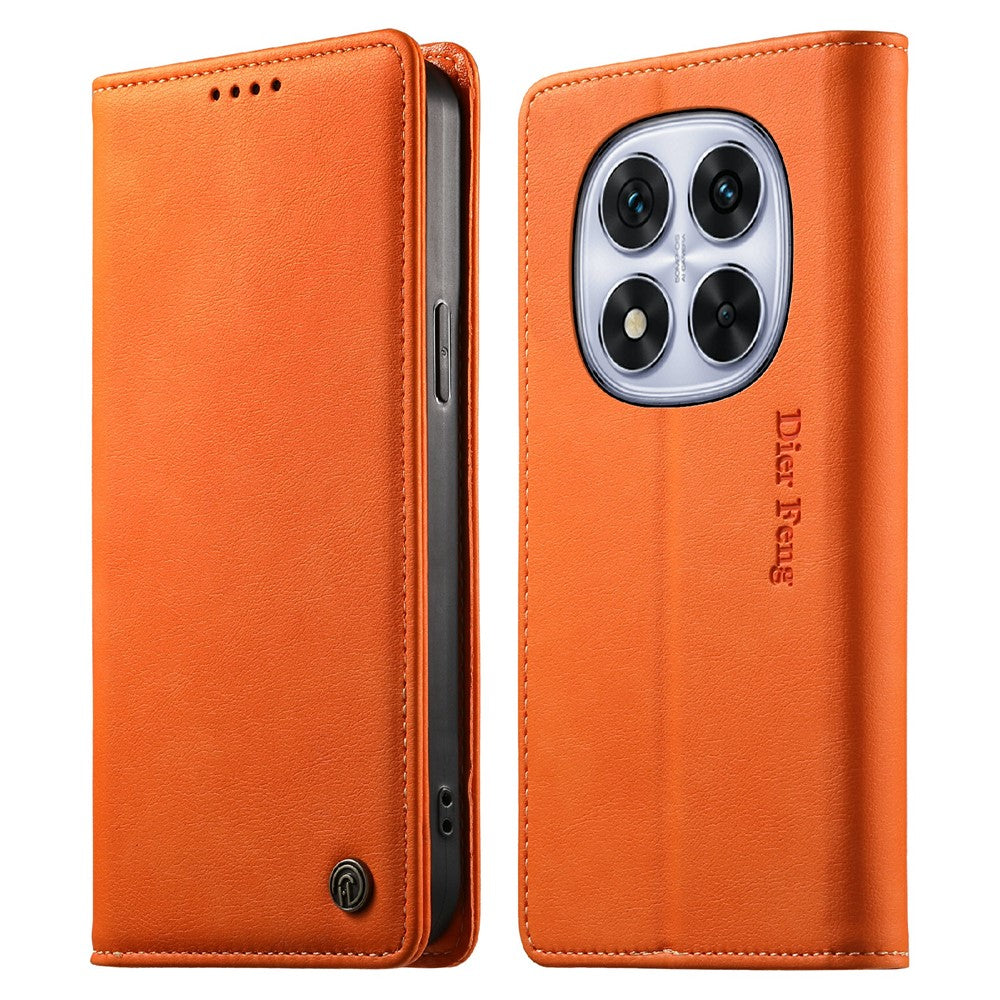 DIERFENG DF-019 Leather Wallet Case for Xiaomi Redmi Note 14 Pro 5G  /  Poco X7 5G Card Slots RFID Blocking Magnetic Flip Cover